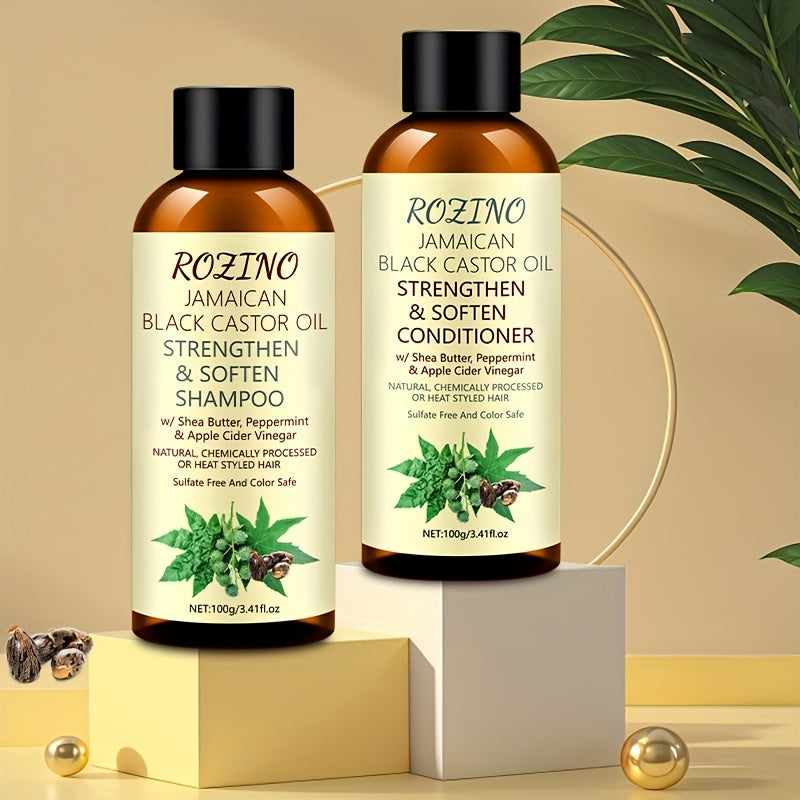 2pcs Jamaica Black Castor Oil Shampoo Conditioner Box