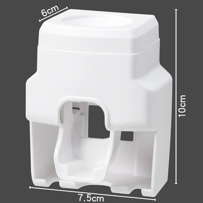 Toothpaste Dispenser & Toothbrush Holder