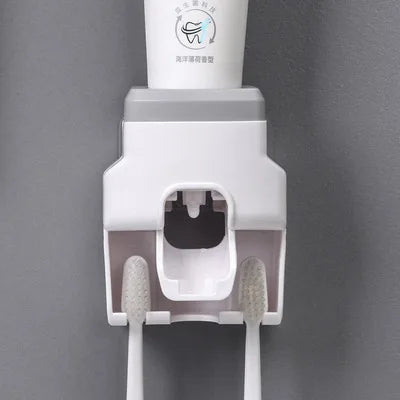 Toothpaste Dispenser & Toothbrush Holder