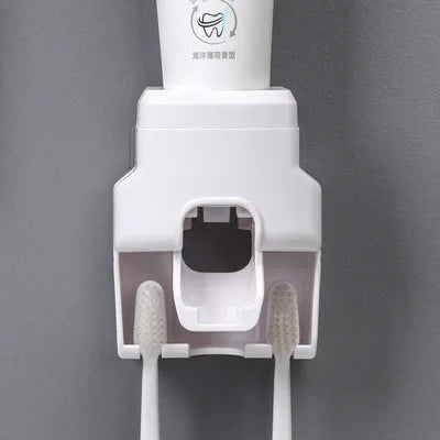Toothpaste Dispenser & Toothbrush Holder