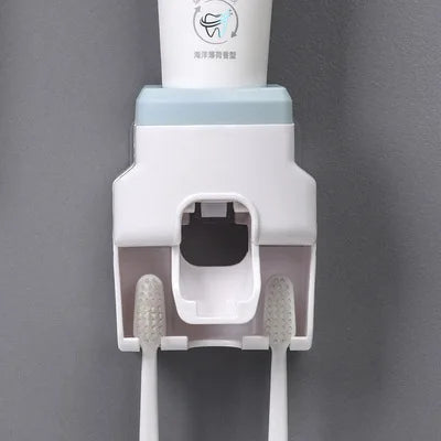 Toothpaste Dispenser & Toothbrush Holder