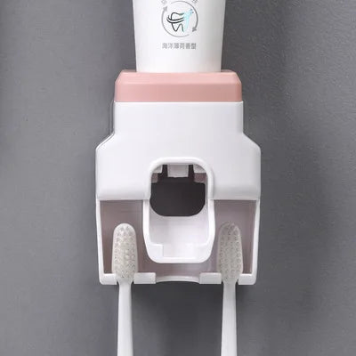 Toothpaste Dispenser & Toothbrush Holder