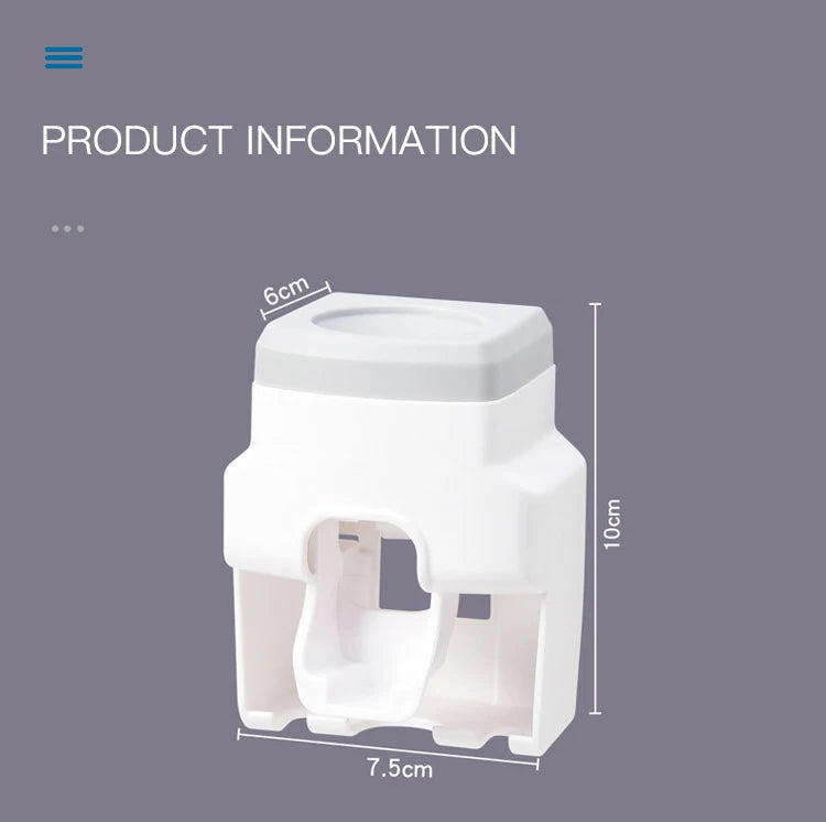 Toothpaste Dispenser & Toothbrush Holder